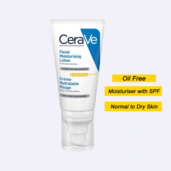 CeraVe AM Facial Moisturiser Lotion SPF 50 + 52 ML