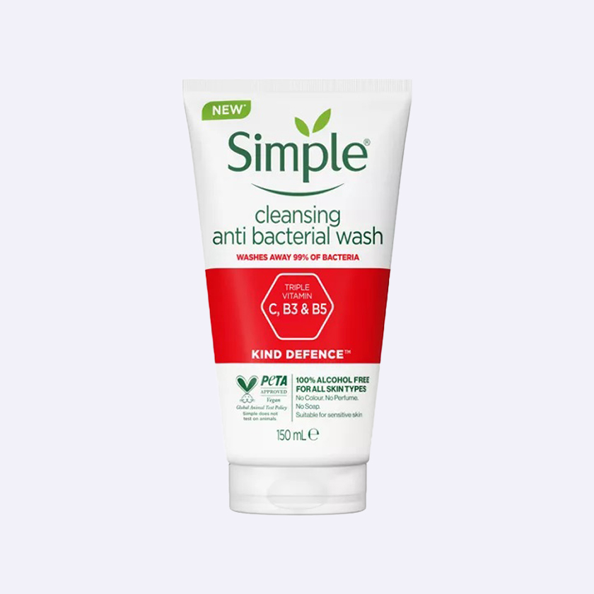Simple Kind Defence Antibacterial Cleansing Face Wash 150ml Senorarita