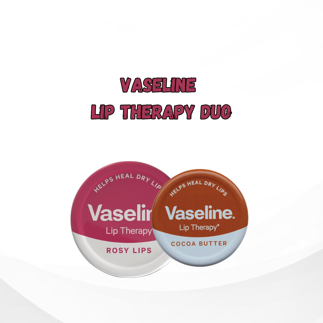 liptherapy combo Vaseline Lip Therapy Duo – Rosy Lips + Cocoa Butter - Image 1