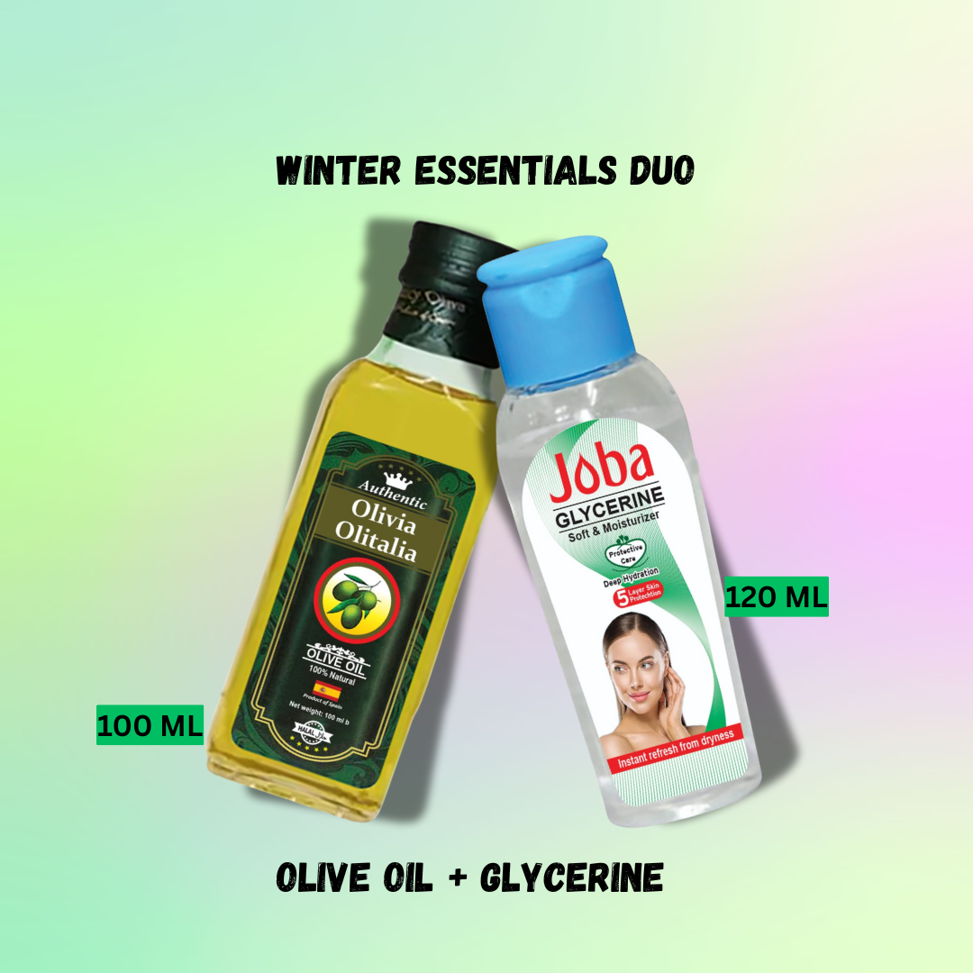 oliveoil+glycerine Winter Essentials Duo (100ml Olive Oil + 120ml Glycerine) - Image 1